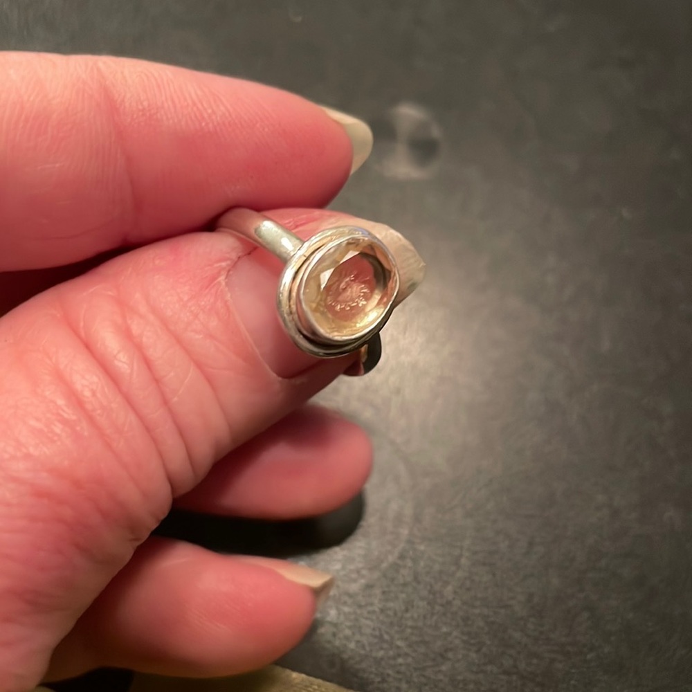 Sterling silver citrine ring SZ 8.5 Stamped 925.  Absolutely gorgeous